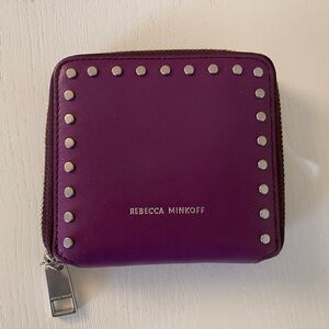 Rebecca Minkoff Violet Studded Zip Wallet